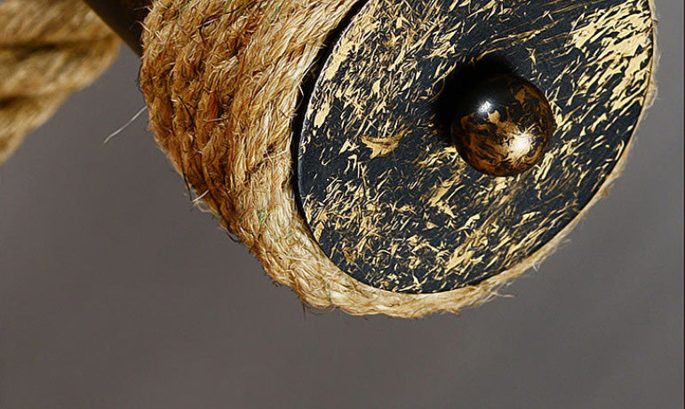 Exposed Bulb Island Lighting Fixtures Rope Retro Industrial Style Island Lighting Ideas for Restaurant