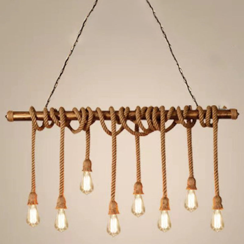 Ampoule exposée grande cuisine de la cuisine corde rétro de style industriel de style industriel îles lumières pour café