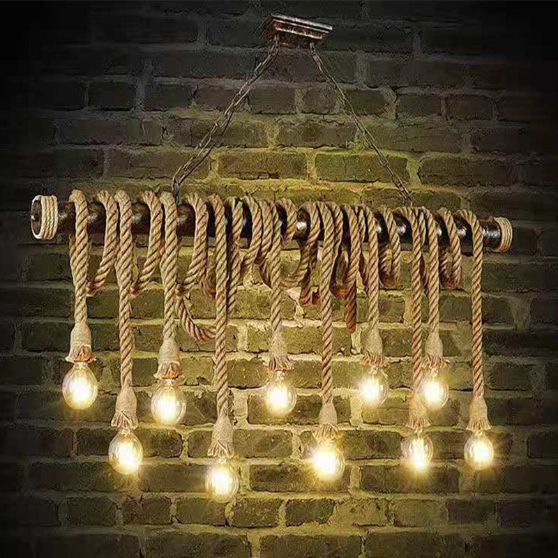 Ampoule exposée grande cuisine de la cuisine corde rétro de style industriel de style industriel îles lumières pour café