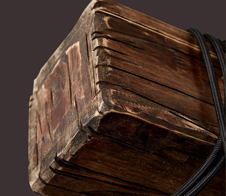 Lampadina nuda grande cucina a ciondolo luci a ciondolo in legno in stile industriale Isola luce per caffetteria