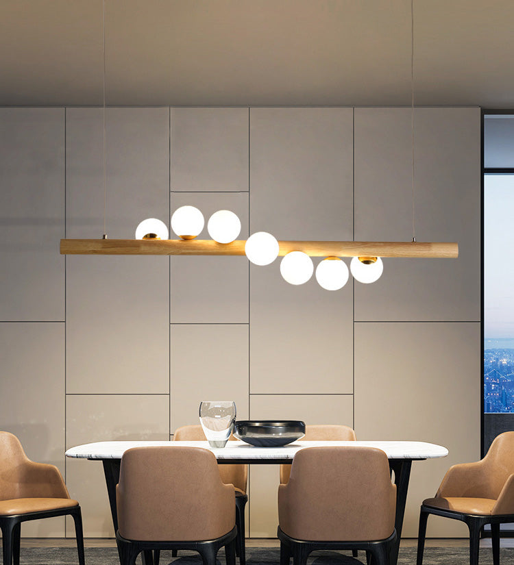 SPHIRIQUE LAGE CUIE PENSANT LIGNES VERRE moderne simplicité île Lumières pour table à manger