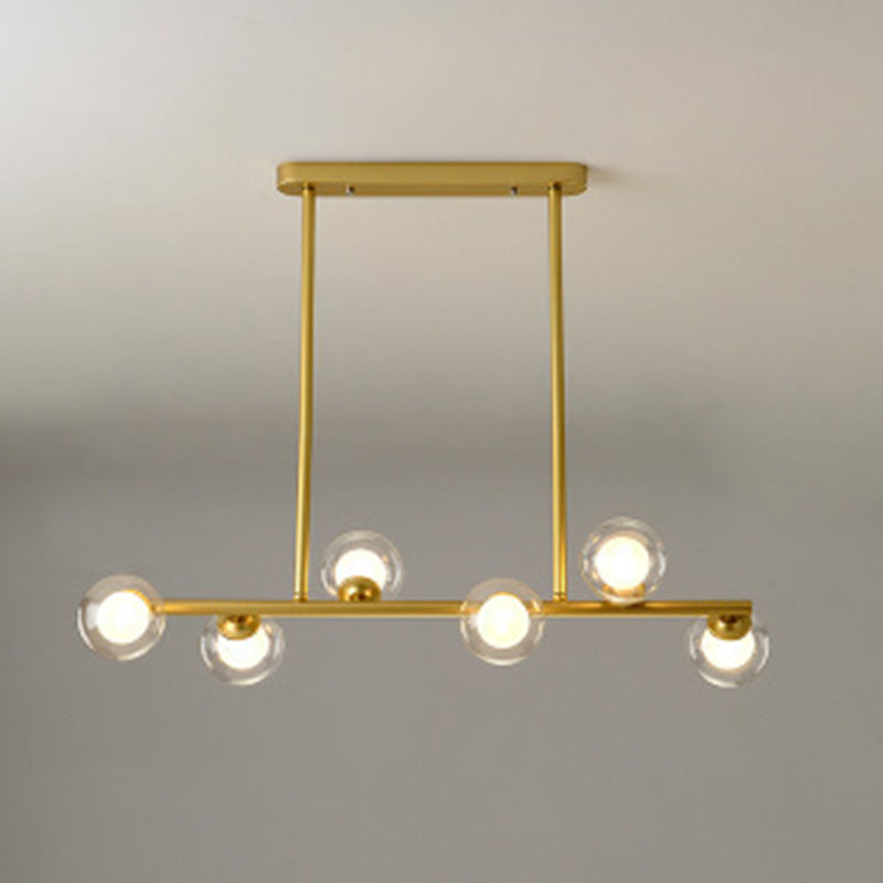 Spherical Hanging Island Lights Ultra-Contemporary Glass Chandelier Lighting Fixtures for Restaurant