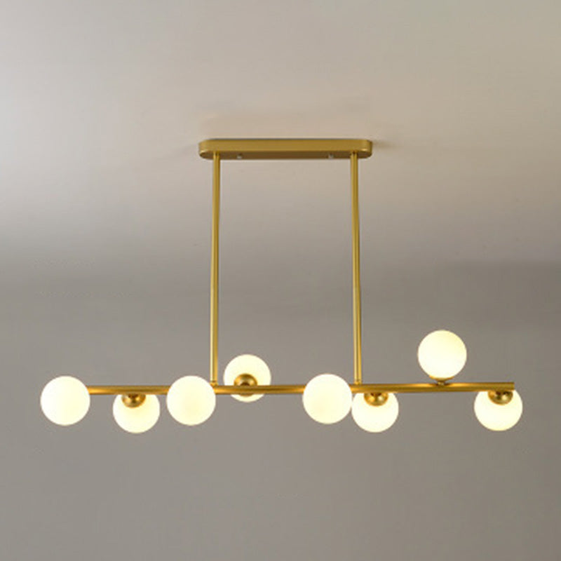 Spherical Hanging Island Lights Ultra-Contemporary Glass Chandelier Lighting Fixtures for Restaurant