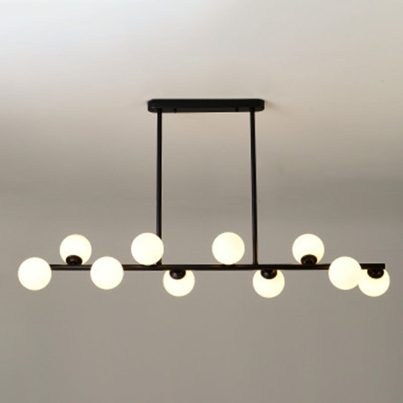 Spherical Hanging Island Lights Ultra-Contemporary Glass Chandelier Lighting Fixtures for Restaurant