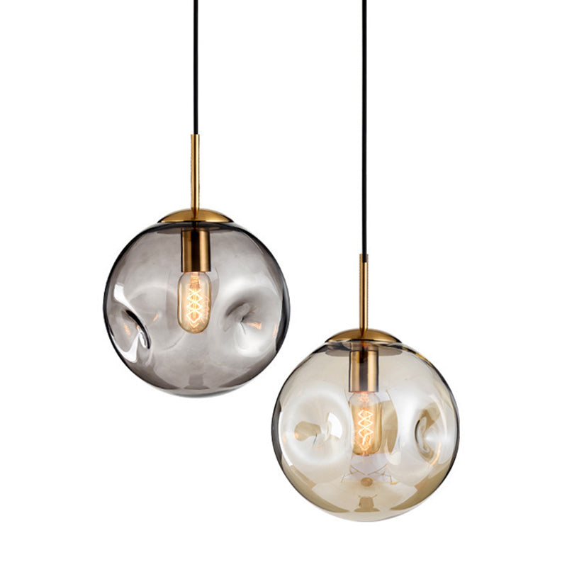 Plafond en verre transparent inégal Plafond Pendant Light Simplicité Contemporaine Mini lampe suspendue pour la cuisine du bar