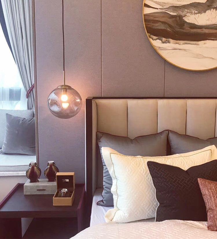 Plafond en verre transparent inégal Plafond Pendant Light Simplicité Contemporaine Mini lampe suspendue pour la cuisine du bar