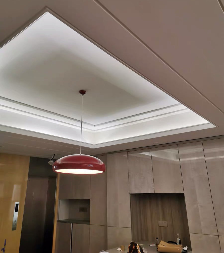 Norde a cupola in stile macuonno a cupola a cupola, illuminazione in alluminio lucido in alluminio per sala da pranzo