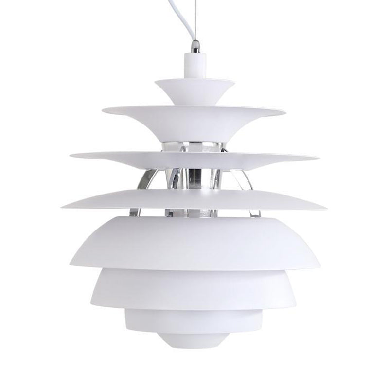 Pine Tree Shaped Creative Hanging Light Post-modern Style Aluminum Alloy Lighting Pendant in White
