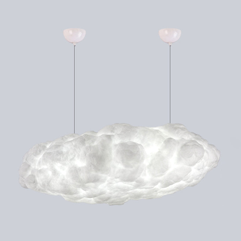 Creative Cloud Shape Hanging Light Modern Style Cotton Decorative Lighting Pendant for Bedroom