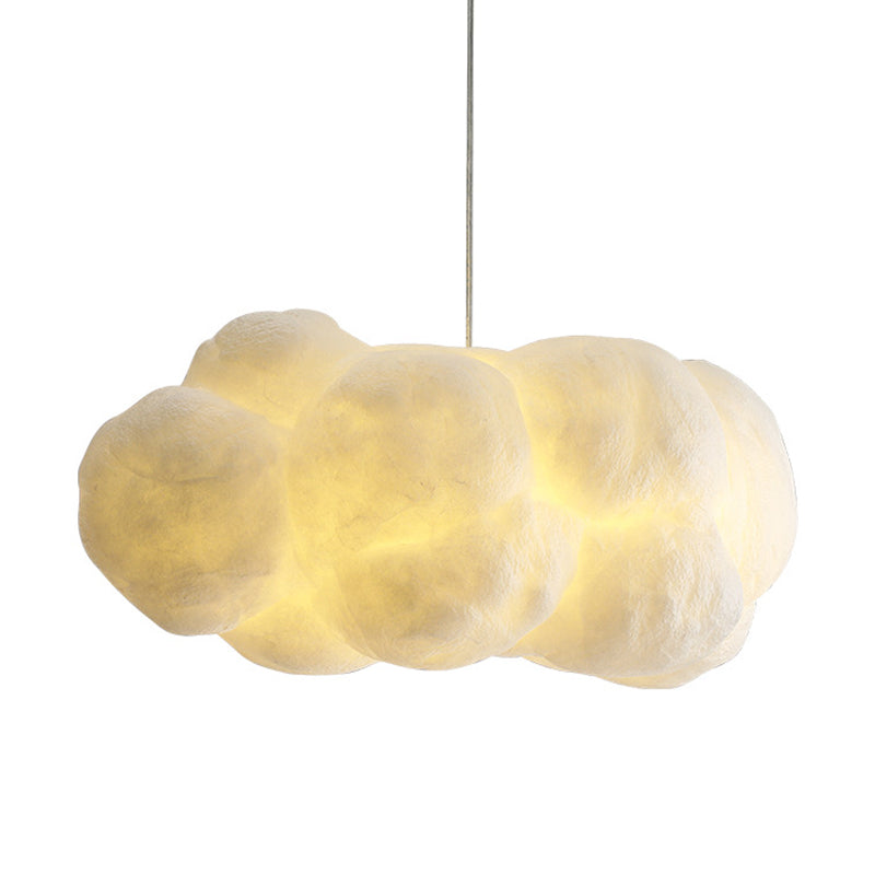Creative Cloud Shape Hanging Light Modern Style Cotton Decorative Lighting Pendant for Bedroom