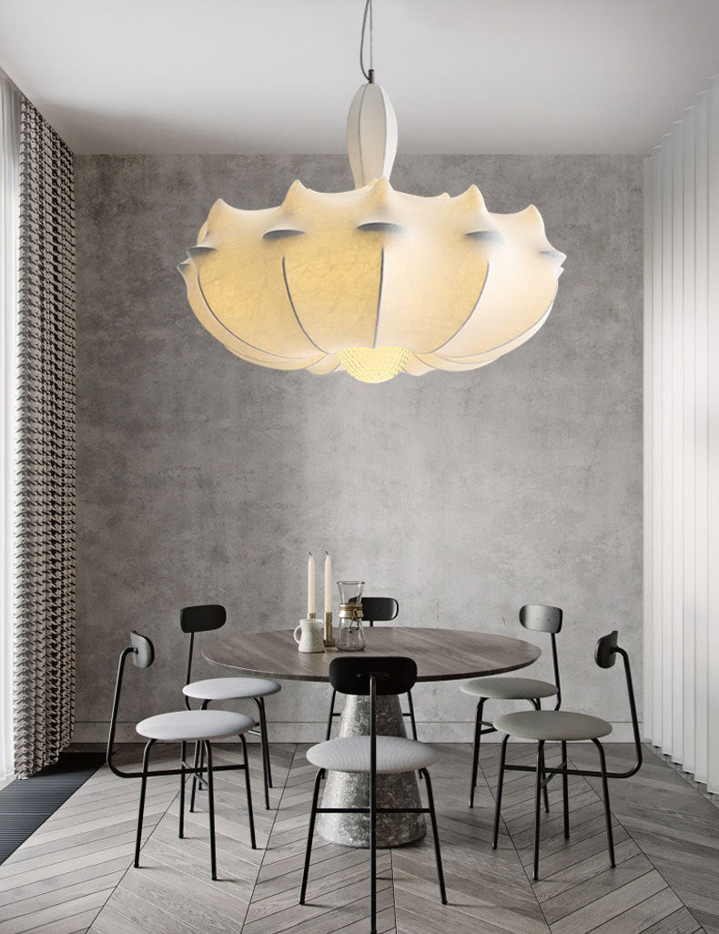 Stretch Silk Fabric Lantern Shade Pendant Light Style moderne MODERNE 3 LIGHTS ÉCLAIRAGE SUSPENSION POUR RABLÈME