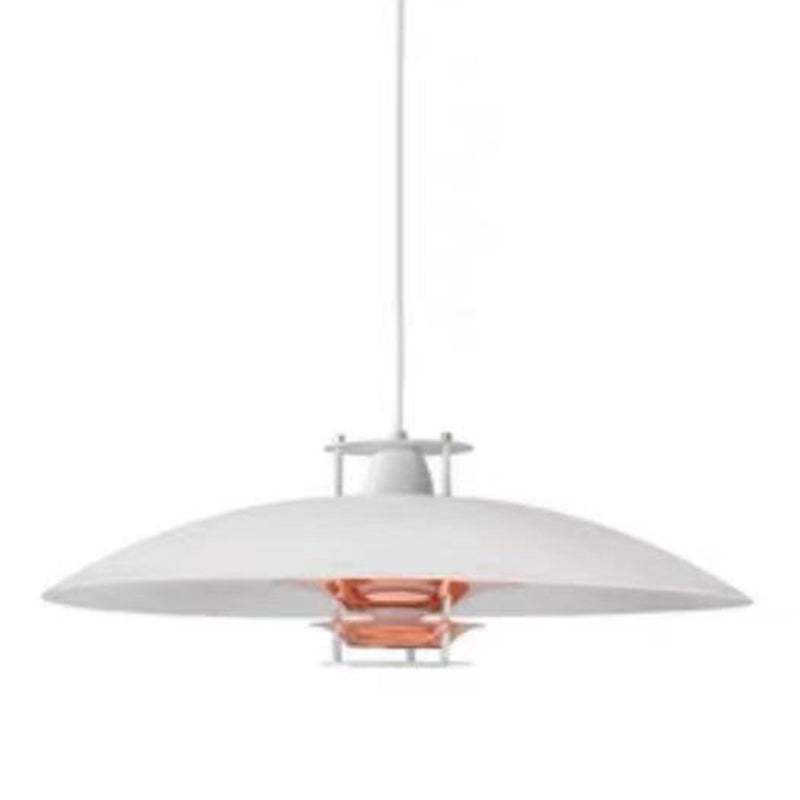 UFO Shaped Single Light Minimalist Hanging Lamp 17.7" Wide Aluminum Alloy Lighting Fixture for Corridor Aisle