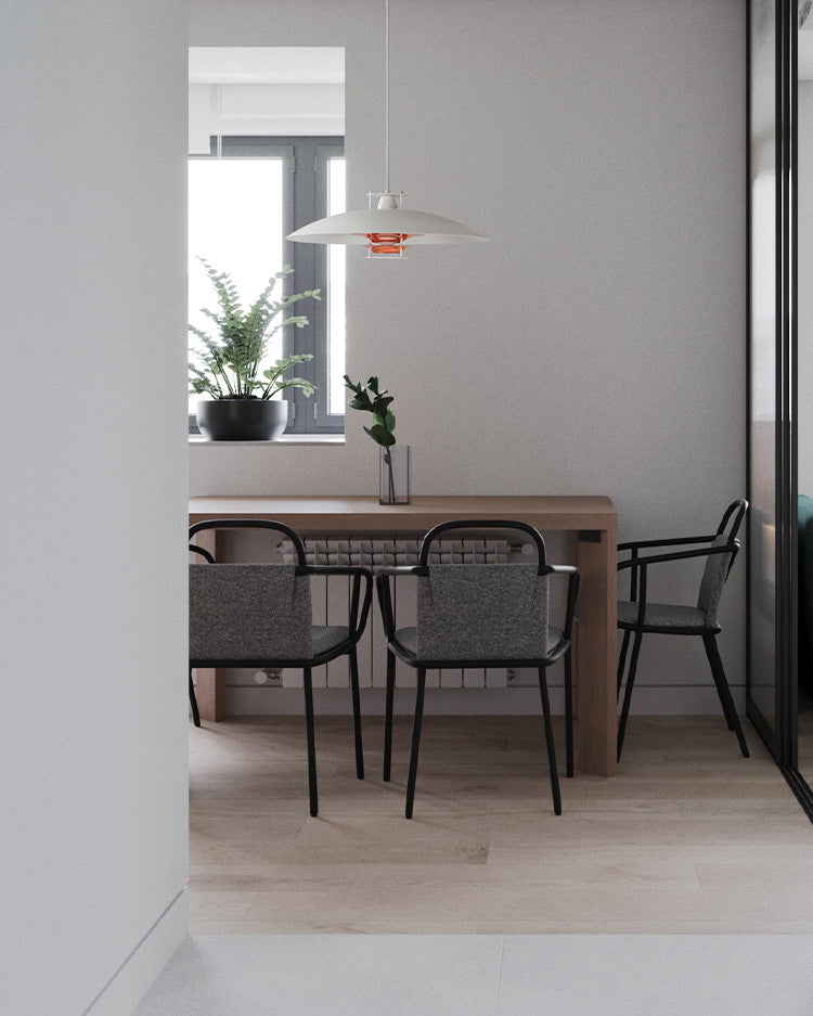 UFO Shaped Single Light Minimalist Hanging Lamp 17.7" Wide Aluminum Alloy Lighting Fixture for Corridor Aisle