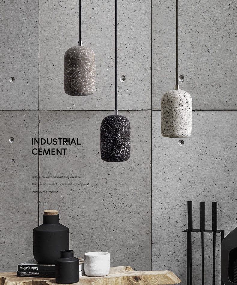 Terrazzo Cylindrical LED MINI LICHING PENDANT MODER