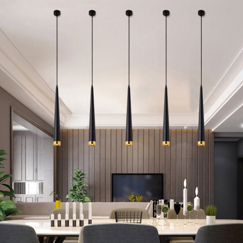 Stile di minimalismo contemporaneo LED LIGHT LIGHT ALTIMI LIGHTRO 24,8 "Lampada sospensione in alluminio affusolato per barra da cucina