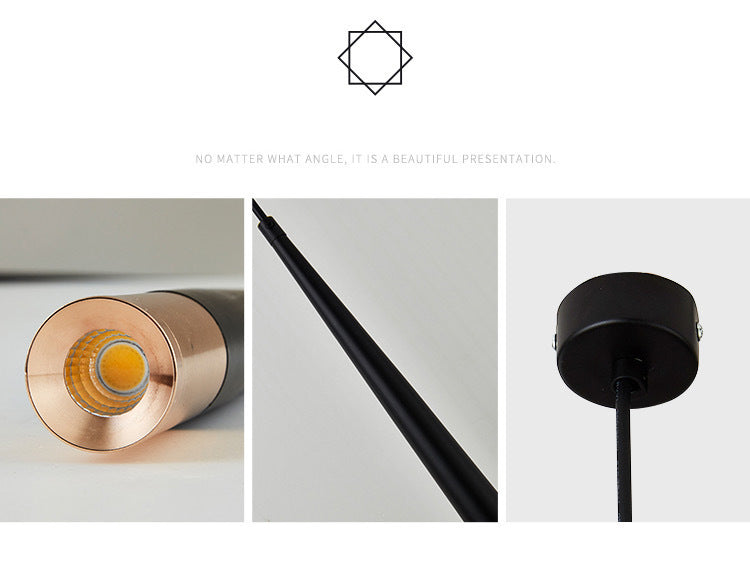 Stile di minimalismo contemporaneo LED LIGHT LIGHT ALTIMI LIGHTRO 24,8 "Lampada sospensione in alluminio affusolato per barra da cucina