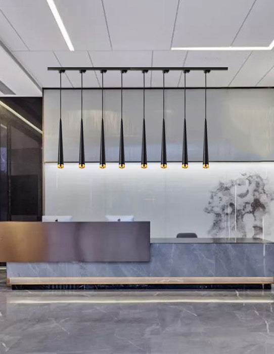 Stile di minimalismo contemporaneo LED LIGHT LIGHT ALTIMI LIGHTRO 24,8 "Lampada sospensione in alluminio affusolato per barra da cucina