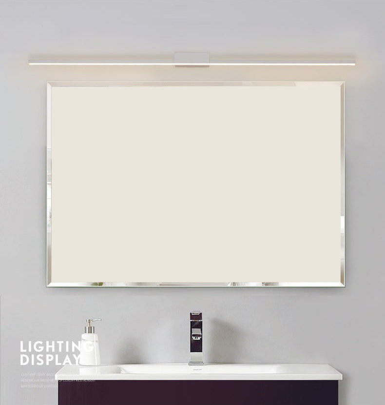 Luces de espejo de tocador lineal LED estilo de tocador de metal moderno para baño