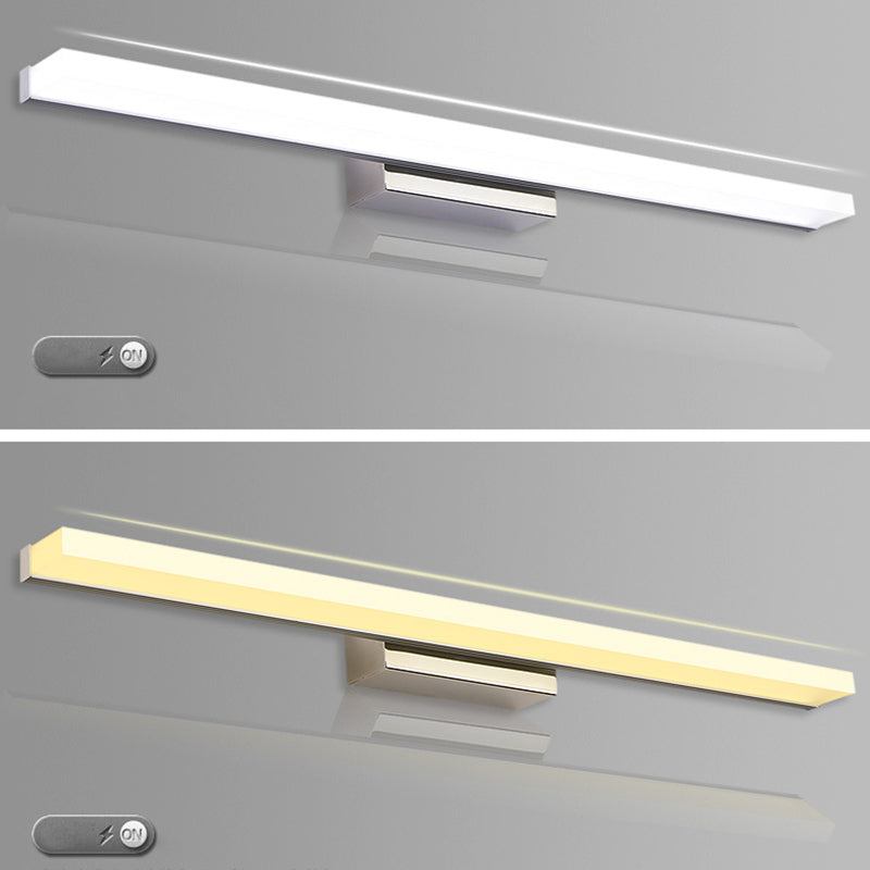 Rectangle LED Bathroom Wall Sconce Simple Waterproof Vanity Light for Dressing Table