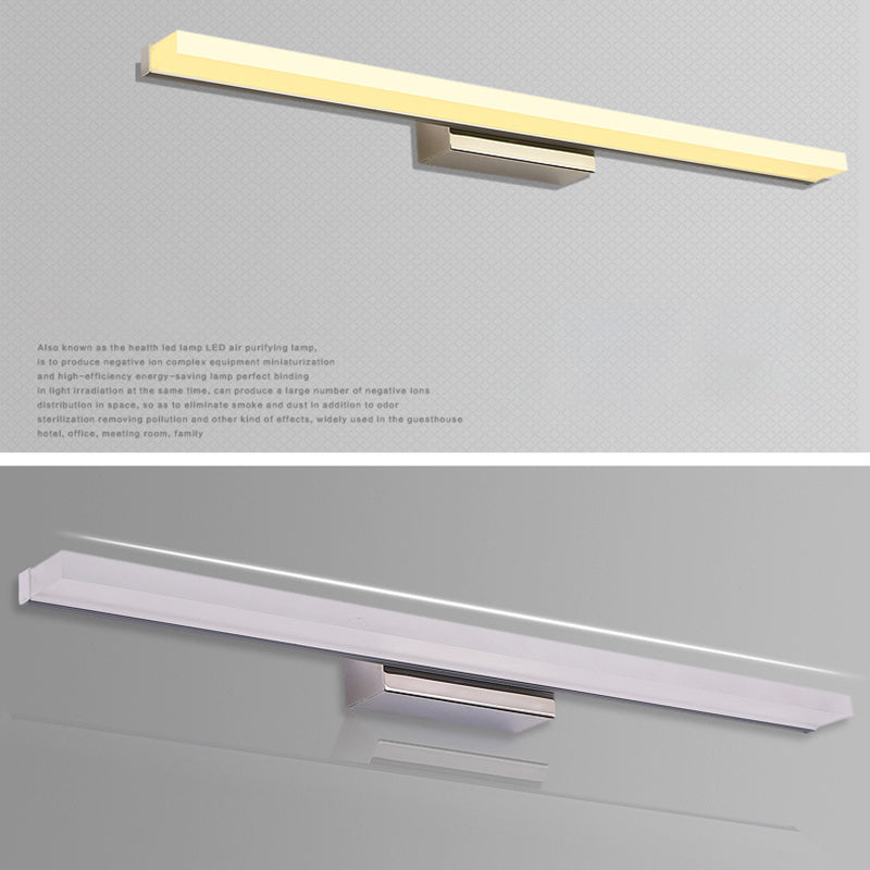 Rectangle LED Bathroom Wall Sconce Simple Waterproof Vanity Light for Dressing Table