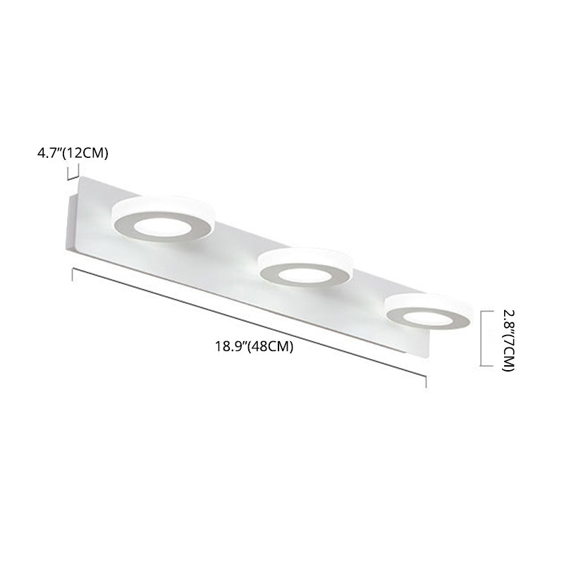 Forma a forma di cerchio Light Freeture Vanity Style Modern Vanity Mirror Light per il bagno