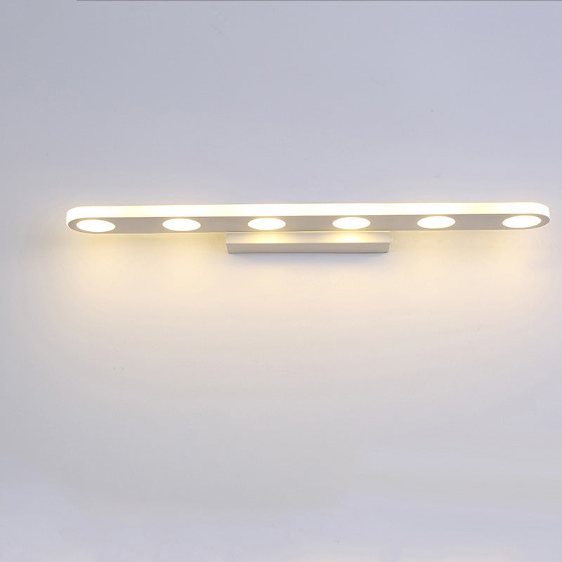 Miroir de vanité moderne nordique Lumière ovale de forme de salle de bain Vanité Lumière au-dessus du miroir