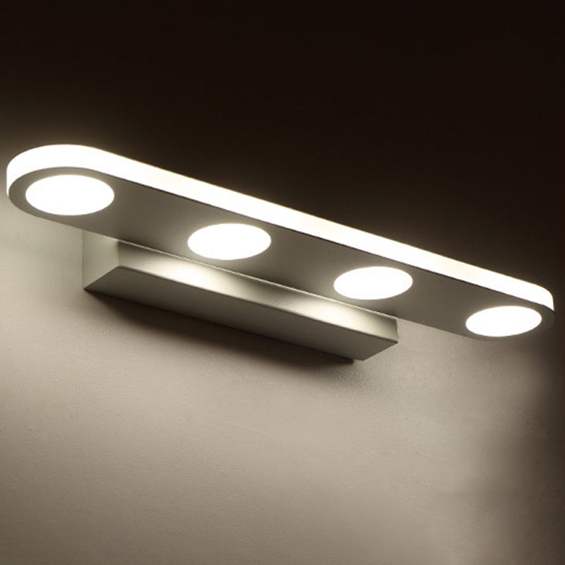 Luz de espejo de tocador moderno nórdico forma ovalada de la forma del baño Luz de tocador sobre el espejo