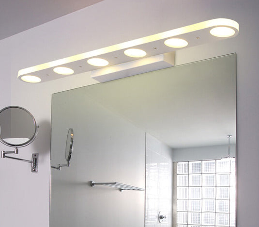 Luz de espejo de tocador moderno nórdico forma ovalada de la forma del baño Luz de tocador sobre el espejo