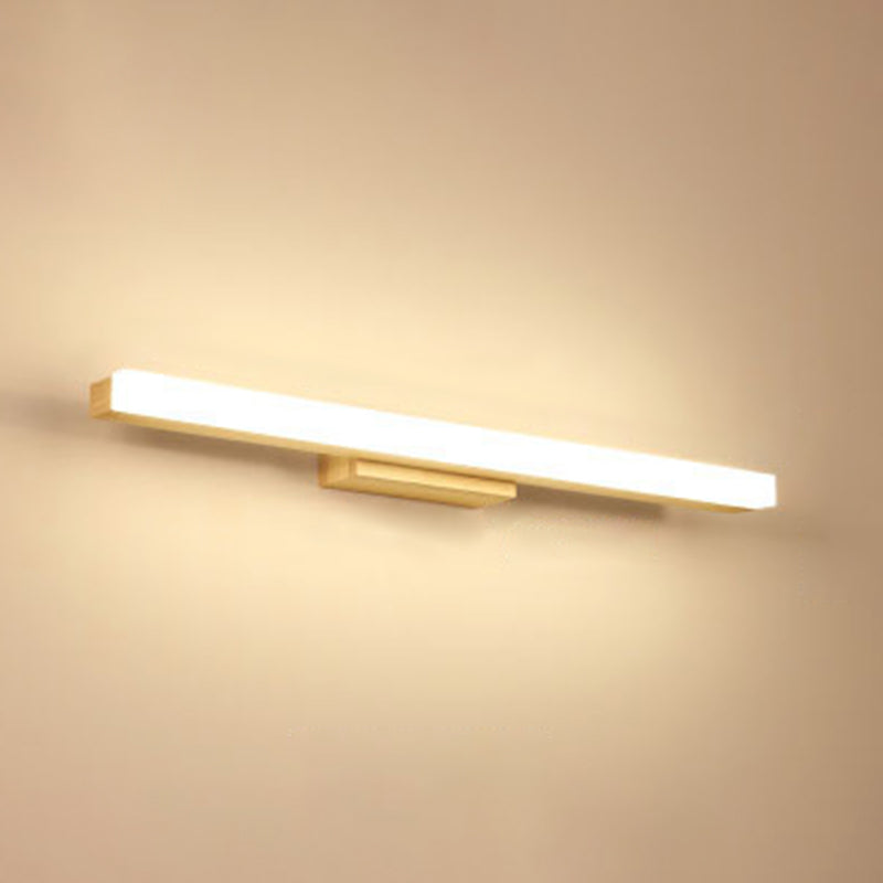 Nordic Simple Wood Mur Vanité Lumière Lumière et luminaire de vanité résistante au brouillard