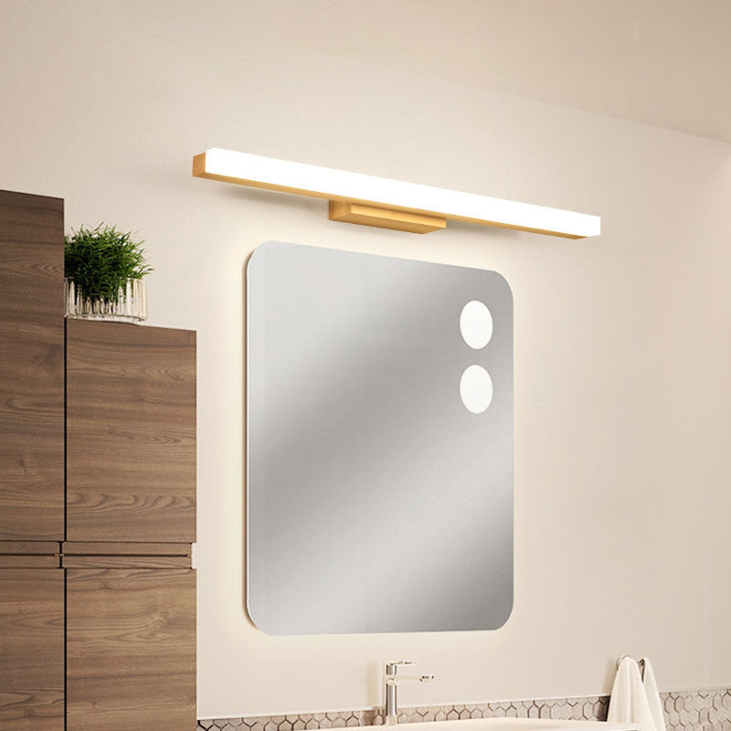 Nordic Simple Wood Mur Vanité Lumière Lumière et luminaire de vanité résistante au brouillard
