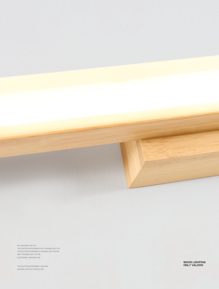 Nordic Simple Wood Mur Vanité Lumière Lumière et luminaire de vanité résistante au brouillard