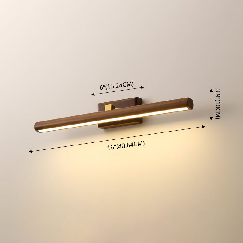 Stile minimalista Vanity Light Bar Walnut LED Vanity Mirror Lights per tavolo da toeletta