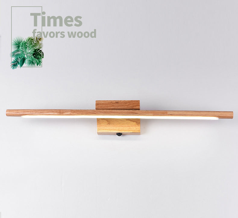 Dressing Table Decoration Vanity Wall Light Wooden LED Vanity Light Bar for Bathroom