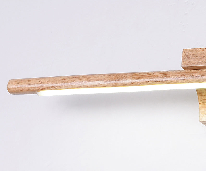 Dressing Table Decoration Vanity Wall Light Wooden LED Vanity Light Bar for Bathroom