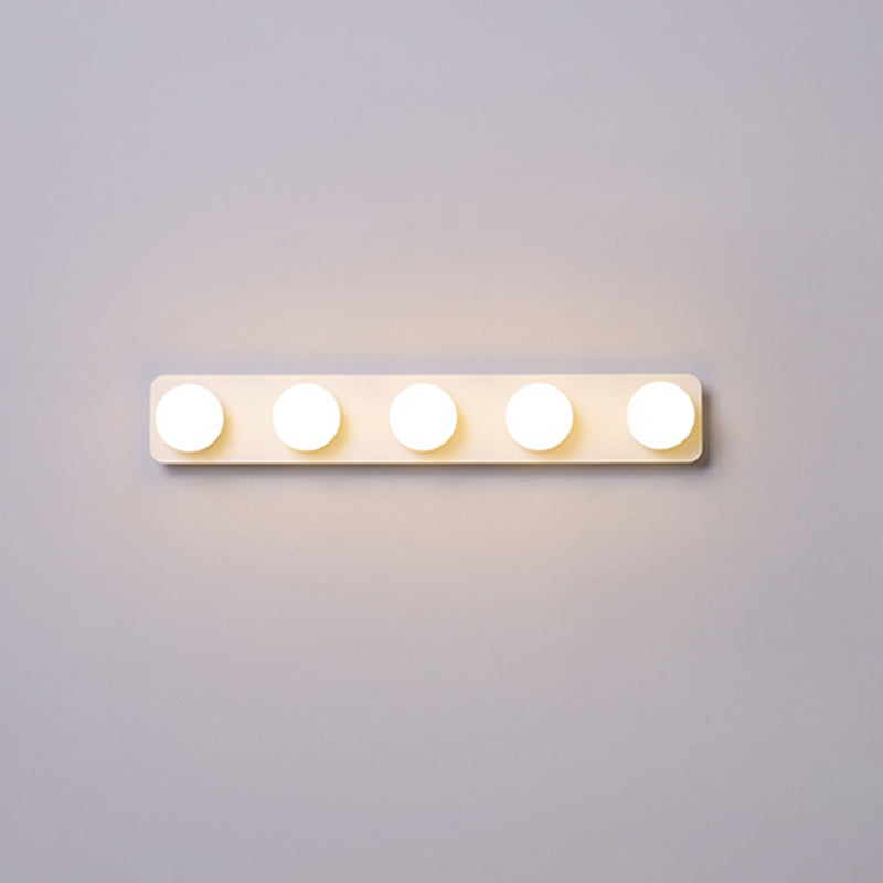 Moderne eenvoudige ijdelheid Mirror Licht LED BALL ACRYL TADE TADHE TADHADE BADKADE LACKING Ideeën