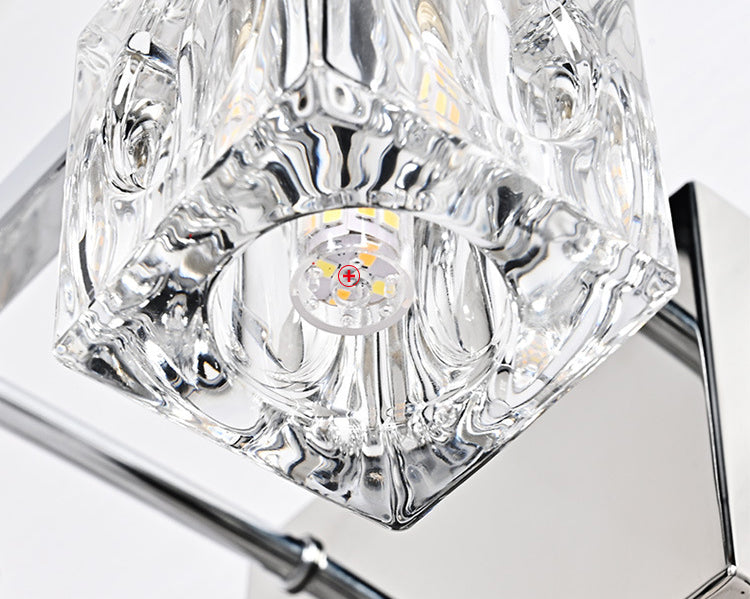 Modern Metal Siding Vanity Sconce 4 Lights Glass Shade Vanity Light for Bathroom