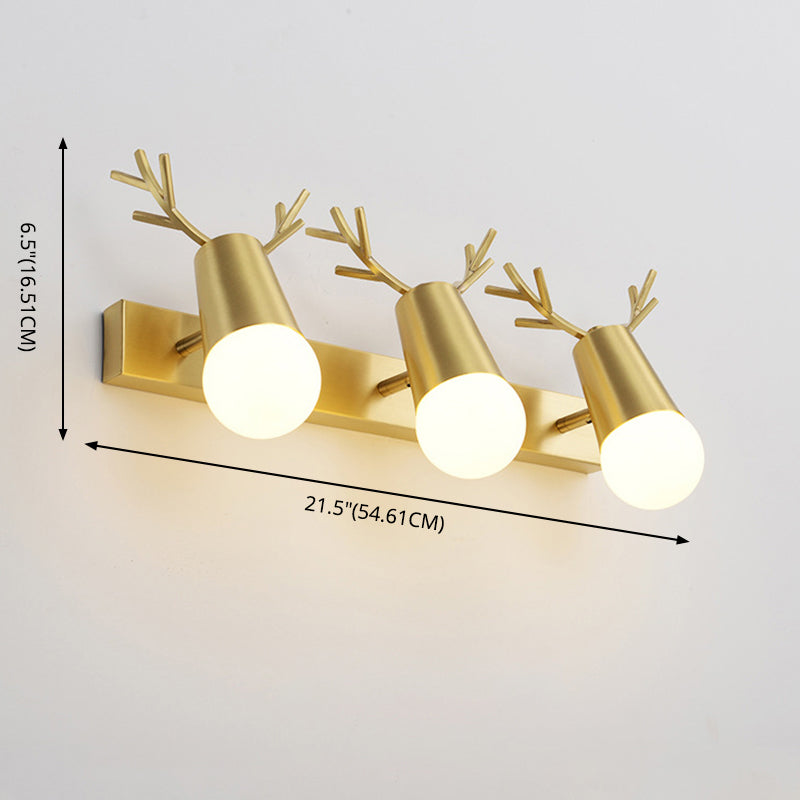 Creative Antlers Bathroom Vanity Fixture American Style Vanity Mirror Lights with Angle Adjustable