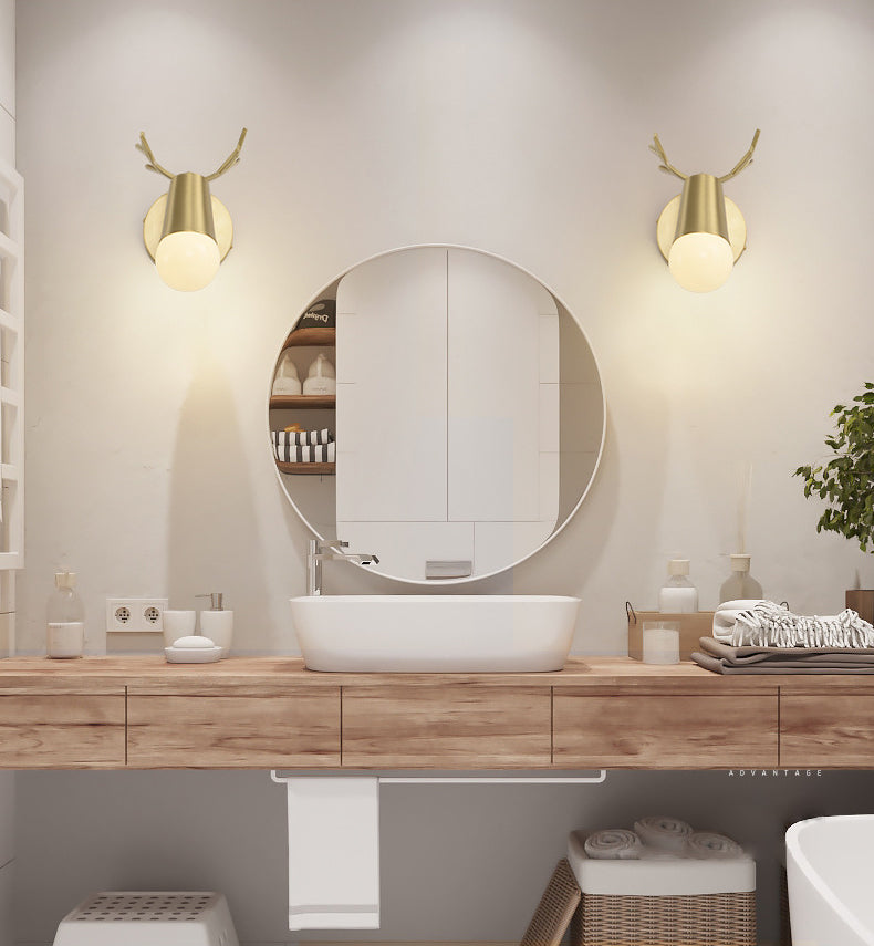 Creative Antlers Bathroom Vanity Fixture American Style Vanity Mirror Lights with Angle Adjustable