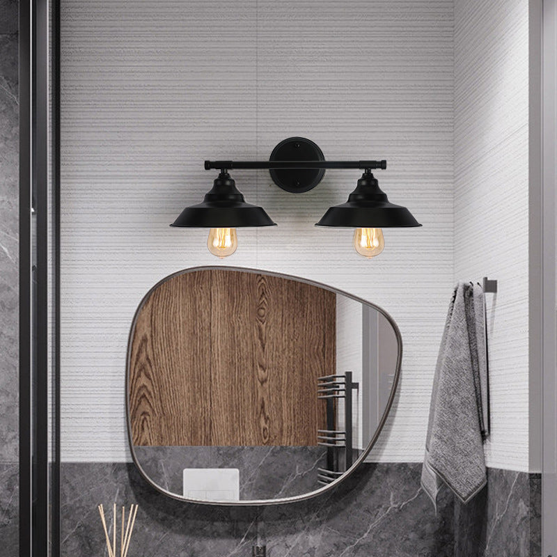 Industrial Metal Vanity Sconce Light Barn Shade Wall Mounted Light for Mirror Cabinet