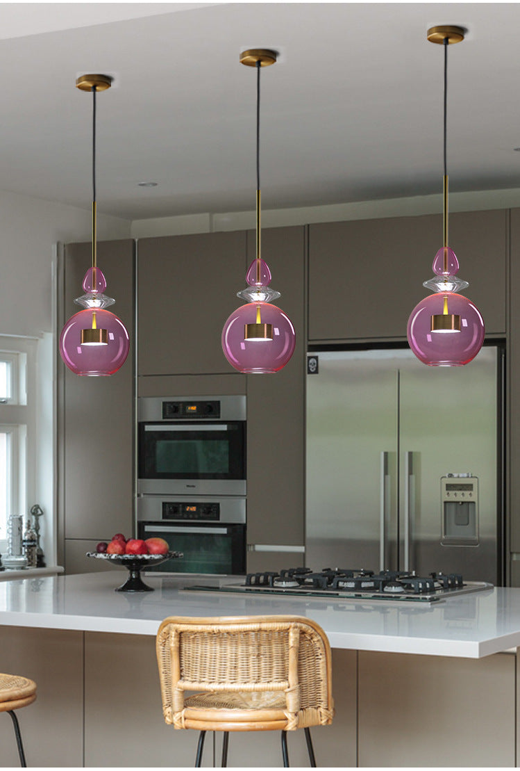 Ultra-Moderne Simplicity Candy Hanging Deckenleuchte Glasfederung Anhänger Licht für das Restaurant