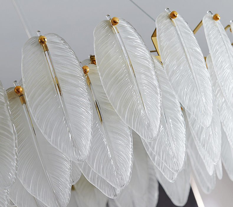 Circle Chandelier Light Fixture Designer Modern Simplicity Glass Pendant Lighting for Restaurant