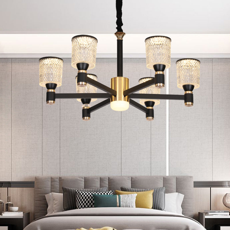 Postmodern Simplicity Cylinder Ceiling Chandelier Acrylic Hanging Light for Living Room