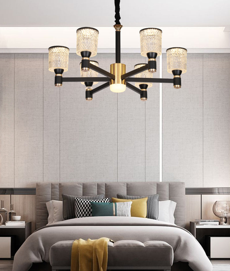 Postmodern Simplicity Cylinder Ceiling Chandelier Acrylic Hanging Light for Living Room
