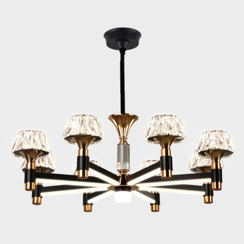 Luces de lámpara radial posmoderna luces de lámpara radial luces de techo de cristal para sala de estar