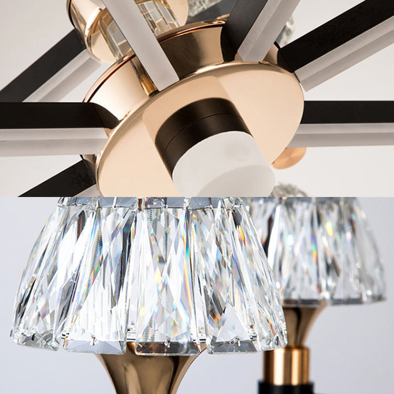 Luces de lámpara radial posmoderna luces de lámpara radial luces de techo de cristal para sala de estar