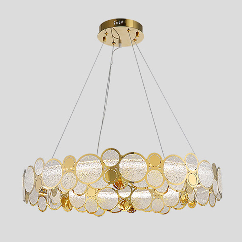 Postmodern Simplicity Circular Chandelier Light Fixtures Glass Hanging Pendant Lights for Restaurant