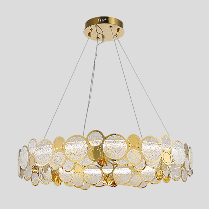 Postmodern Simplicity Circular Chandelier Light Fixtures Glass Hanging Pendant Lights for Restaurant