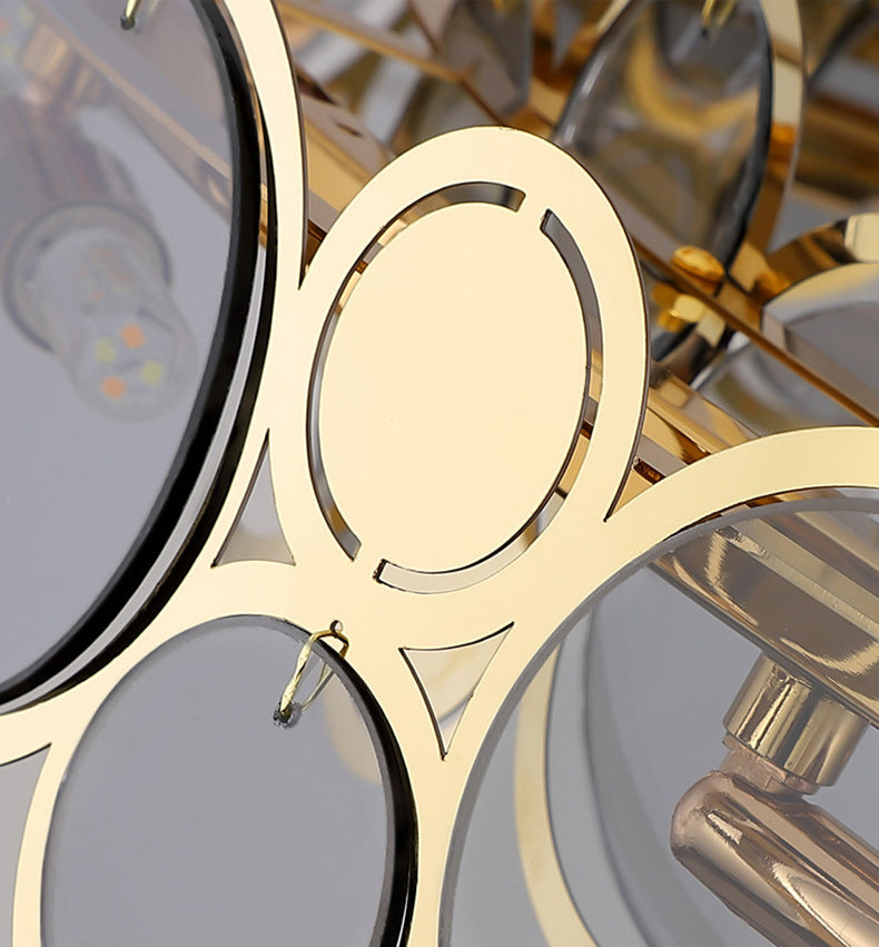 Postmodern Simplicity Circular Chandelier Light Fixtures Glass Hanging Pendant Lights for Restaurant