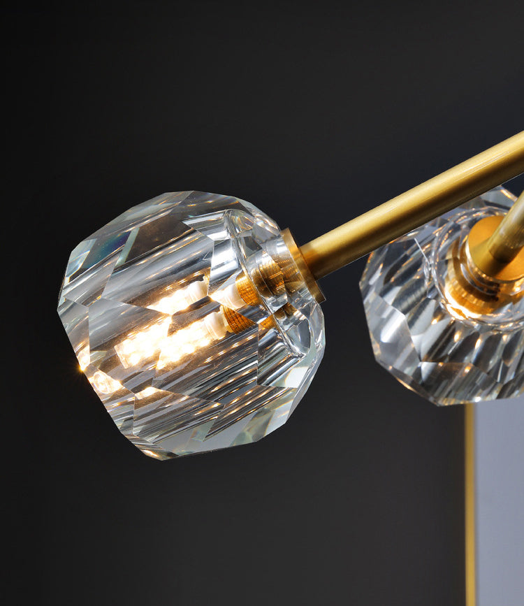 Ultra-modern Sputnik Hanging Chandelier Crystal Suspension Lighting with Hanging Cord for Living Room