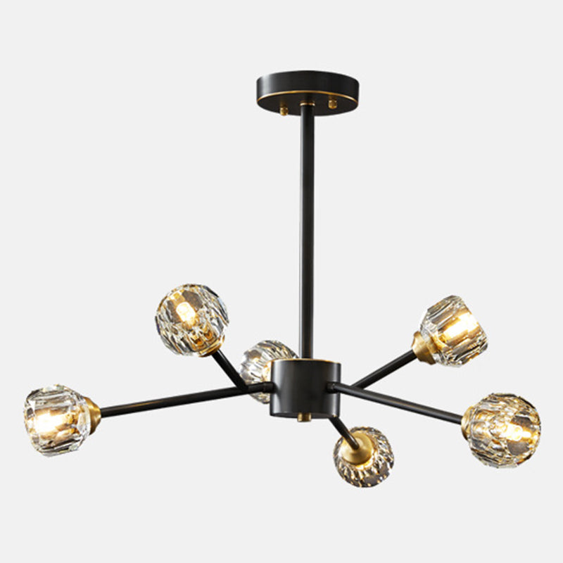 Lampada a sospensione radiale contemporanea Crystal Crystal sospeso Light per soggiorno